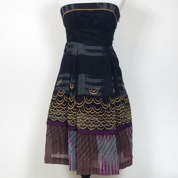 Anthropologie Floreat Womens Strapless Dress - Picture 2 of 2